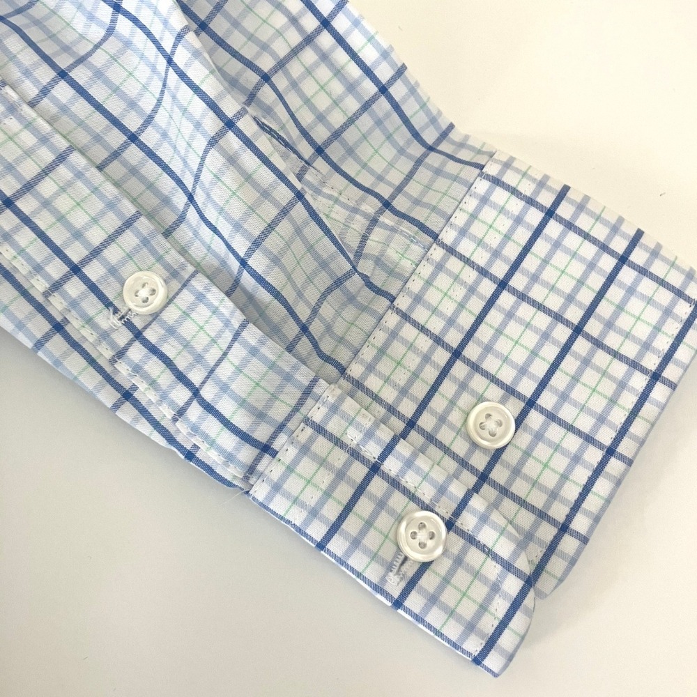 Lauren Ralph Lauren Plaid Long Sleeve Button Down Blue White Boys Size 14 - Picture 5 of 7